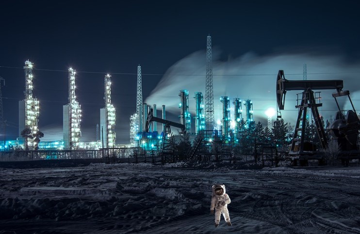 oil found on the moon